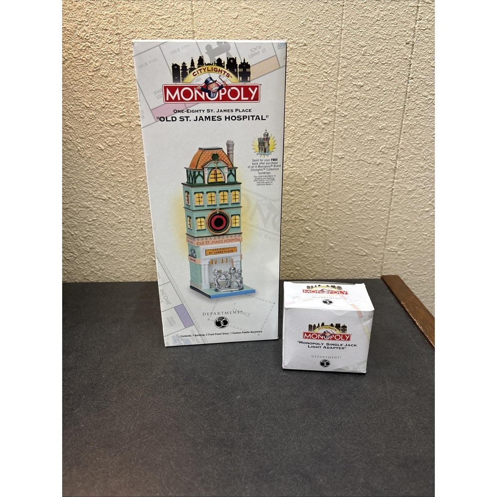 Dept 56 City Lights Monopoly Old St. James Hospital 180 St. James‎ Place 13603